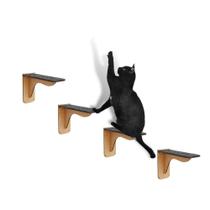 Escadinha Para Gatos Kit Play De Parede Com 4 degraus Em MDF