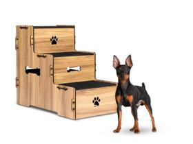 Escadinha Pet Para Cachorro E Gato Com 3 Degraus com 50 cm altura Escadinha Pet Para Cachorro E Gato Com 3 Degraus com 50 cm altura