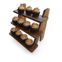 Escadinha Porta Doces Salgado Joias Display Expositor Festa Feira Decoração Madeira Rústico