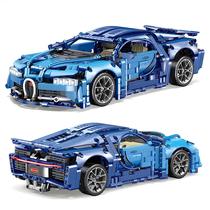 Escala 1:14 Bugatti Racing Car Building Block Modelo Técnico Montado Veículo Tijolos Brinquedo Para