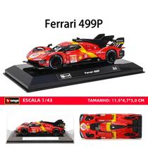 Escala 1:43 Bburago Le Mans Ferrari 499P 488 250 512 Liga Fundida Puxar Para Trás Modelo De Carro