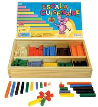 Escala cuisenaire 294 pcs cx de madeira - 3057 jottplay