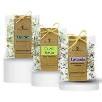 Escalda pés Kit com 3 1Lavanda 1Capim Limão 1Alecrim Ideal Ervas e Sais Naturais