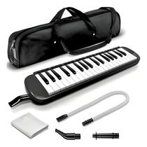 Escaleta Melódica Preta 32 Teclas Profissional c/ Capa e Acessórios Instrumento Musical Sopro e Teclado - Thoor Escaleta Melódica Preta 32 Teclas Profissional c/ Capa e Acessórios Instrumento Musical Sopro e Teclado - Thoor