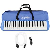 Escaleta Piânica Azul 37 Teclas Brancas + Capa Sg-37 Spring