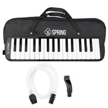 Escaleta Piânica Preta 32 Teclas Brancas + Capa Sg-32 Spring