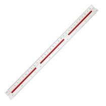 Escalímetro Triangular 30cm 7830/2 Branco - Trident Escalímetro Triangular 30cm 7830/2 Branco - Trident