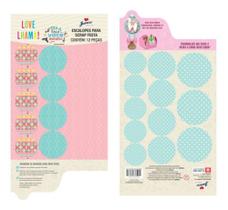 Escalopes para Scraps Festa Cactus e Lhama. Pacote com 12 unidades