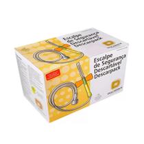 ESCALPE c/ dispositivo 25G LARANJA LOCK DESCARPACK CX COM 100 UNIDADES