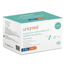 Escalpe Coleta Multipla Dispositivo de Segurança 23G 7 Polegadas UNIQMED