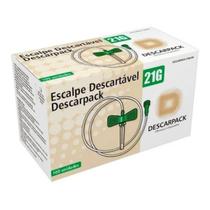 Escalpe Descartável 21G Caixa 100 Unidades Descarpack