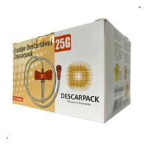 Escalpe Descartável 25G Caixa 100 Unidades Descarpack