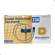 Escalpe PVC 23g Azul c/ 100un Descarpack