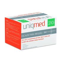 Escalpe SCALP 21G Luer Lock c/100 un. Uniqmed