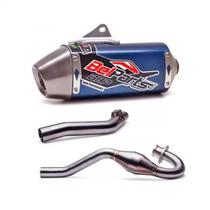 Escapamento belparts ttr-230 bhp short inox azul escape completo