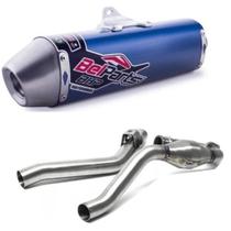 Escapamento belparts xre300 bhp inox azul escape completo Escapamento belparts xre300 bhp inox azul escape completo