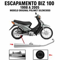 Escapamento Biz 100 1998 a 2005 Modelo Original Polimet Silencioso