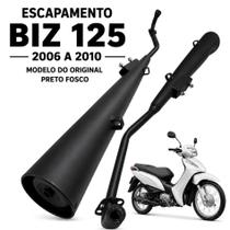 Escapamento Biz 125 2006 a 2010 Preto fosco Modelo do original Silencioso Escapamento Biz 125 2006 a 2010 Preto fosco Modelo do original Silencioso
