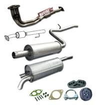 Escapamento Completo + Borrachas Doblo Cargo 1.3 2001 A 2007