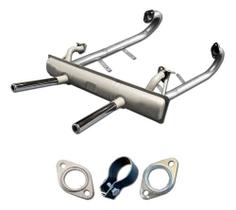 Escapamento Completo Com Pre Aquecimento Fusca 1.3 1.5 1.6