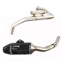Escapamento Completo F2 Foco Racing Crf 250f Preto All Black