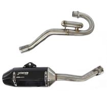 Escapamento Completo Foco Racing F2 Crf 230 Preto All Black