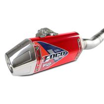 Escapamento Completo Foco Racing F2 Crf 250f Vermelho