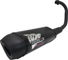 Escapamento Coyote Modelo START Mini-Tri Alumínio - CG 125 Titan ES 2000 até 2004 (Com Bacalhau) - Honda