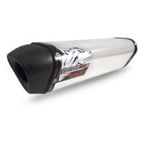 Escapamento Coyote Modelo START Mini-Tri Alumínio - Lander 250 ABS ano 2019 em diante - Polido/Preto - Yamaha