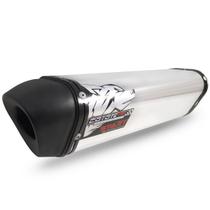 Escapamento Coyote Modelo START Mini-Tri Alumínio - Tenere 250 / Lander 250 até 2018 - Polido/Preto - Yamaha