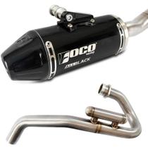 Escapamento Curva + Ponteira Foco Racing F1 CRF 300F All Black