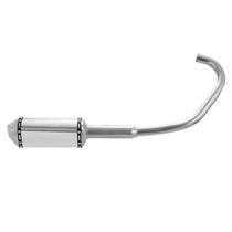 Escapamento de Moto Pro Tork Mini 3 Stamp Cg Titan 1976 Até 1999 Cromado Com Ponteira