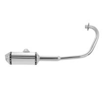 Escapamento de Moto Pro Tork Mini 3 Stamp Honda Titan Esd 150 2004 2005 2006 2007 2008 Cromado Com Ponteira