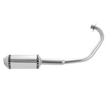 Escapamento de Moto Pro Tork Mini 3 Stamp Honda Titan Ks 125 2000 A 2004 Fan 125 2000 Até 2008 Cromado Com Ponteira