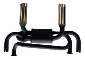 Escapamento Dimensionado Capetinha Fusca 4x2 Com Abafador e Ponteira Cromada