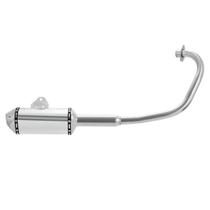 Escapamento Escape Esportivo Moto Pro Tork Mini 3 Stamp Honda Titan Ex Esd 150 e Fan 150 Esdi 2014 2015 2016 Cromado com Ponteira