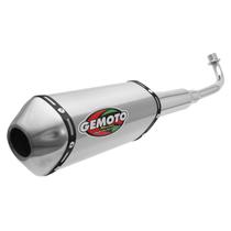 Escapamento Escape Gemoto Racing 3 Trioval Biz 100 2013 - 2015 Cromado Ponteira