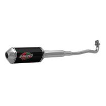 Escapamento Escape Gemoto Racing 3 Trioval Biz 110 2016 - 2017 Cromado Ponteira Preta