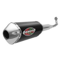 Escapamento Escape Gemoto Racing 3 Trioval Biz 125 2009 - 2020 Flex Cromado Ponteira Preta