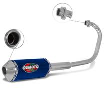 Escapamento Escape Gemoto Racing 3 Trioval Fan 125 2009 - 2015 Cromado Ponteira