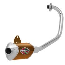 Escapamento Escape Gemoto Racing 3 Trioval Fan/cargo/start 160 2016 - 2017 Cromado Ponteira