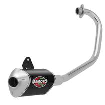 Escapamento Escape Gemoto Racing 3 Trioval Fan/cargo/start 160 2016 - 2017 Cromado Ponteira