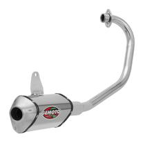 Escapamento Escape Gemoto Racing 3 Trioval Titan/fan 160 2016 - 2020 Cromado Ponteira