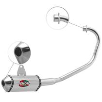 Escapamento Escape Gemoto Racing 3 Trioval Titan/fan 160 2016 - 2020 Cromado Ponteira