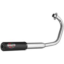 Escapamento Escape Gemoto Racing Biz 125 2005 - 2008 Cromado Ponteira Preta