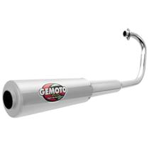 Escapamento Escape Gemoto Racing Fan 125 2009 - 2015 Cromado Ponteira Escapamento Escape Gemoto Racing Fan 125 2009 - 2015 Cromado Ponteira