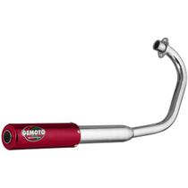Escapamento Escape Gemoto Racing Titan Ks 125 Fan 2000 - 2008 Cromado Ponteira