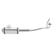 Escapamento Escape Moto Esportivo Pro Tork Mini 3 Stamp Crypton 2010 à 2016 Cromado Com Ponteira