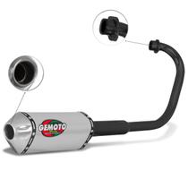 Escapamento Esportivo Gemoto Racing 3 Trioval Curva Preta Moto Ybr 125 Factor 2009 À 2015 Escapamento Esportivo Gemoto Racing 3 Trioval Curva Preta Moto Ybr 125 Factor 2009 À 2015