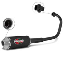 Escapamento Esportivo Gemoto Racing 3 Trioval Curva Preta Titan 150 Ks Es 2004 À 2008